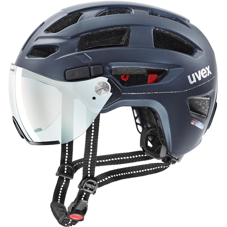 шлем uvex instinct visor черный размер 59 61 Велосипедный шлем Finale Visor Vario Uvex, синий