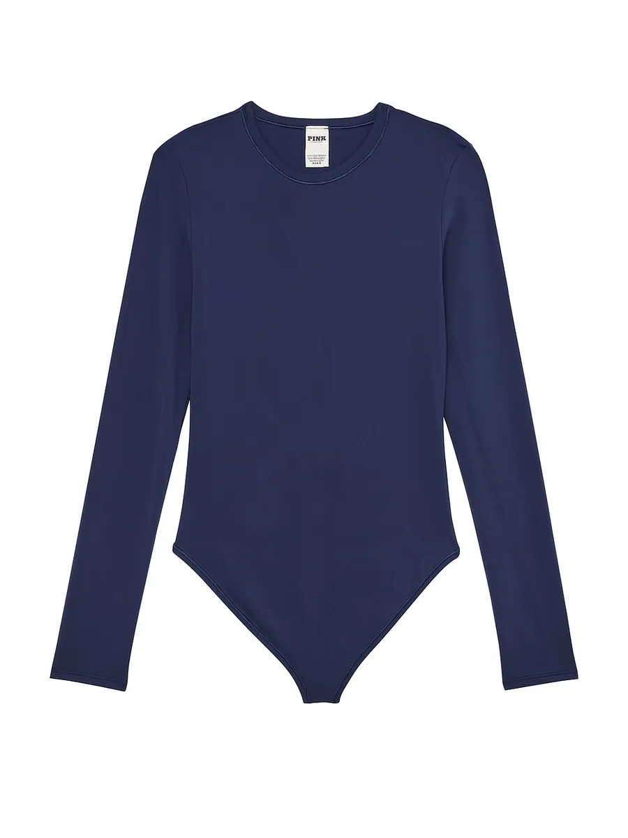 

Базовое эластичное боди с длинными рукавами Pink, цвет Midnight Navy