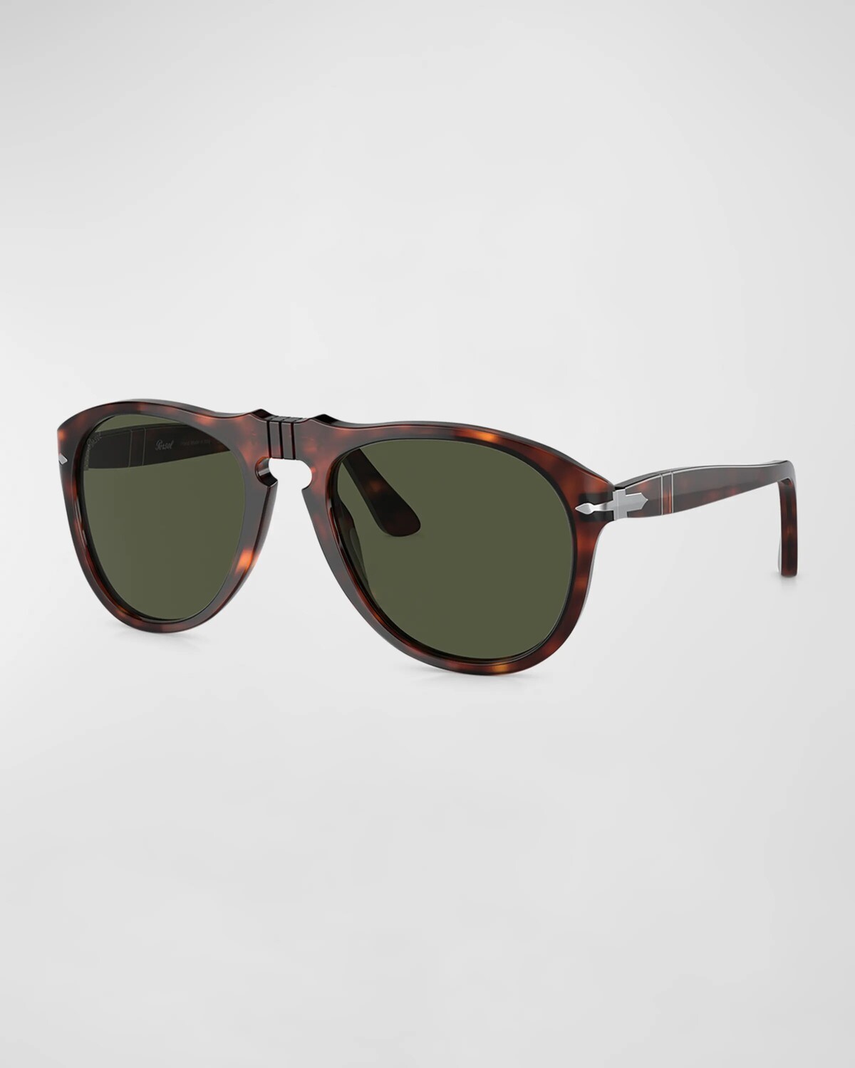 

Мужские солнцезащитные очки-авиаторы 0PO0649 из ацетата Persol, цвет Havana/Green