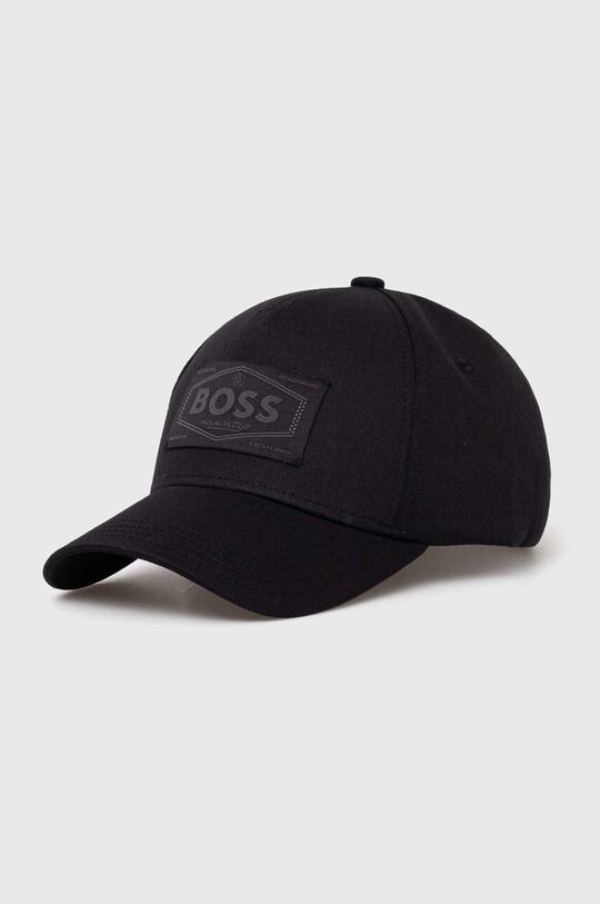 

Хлопковая бейсболка Boss, черный