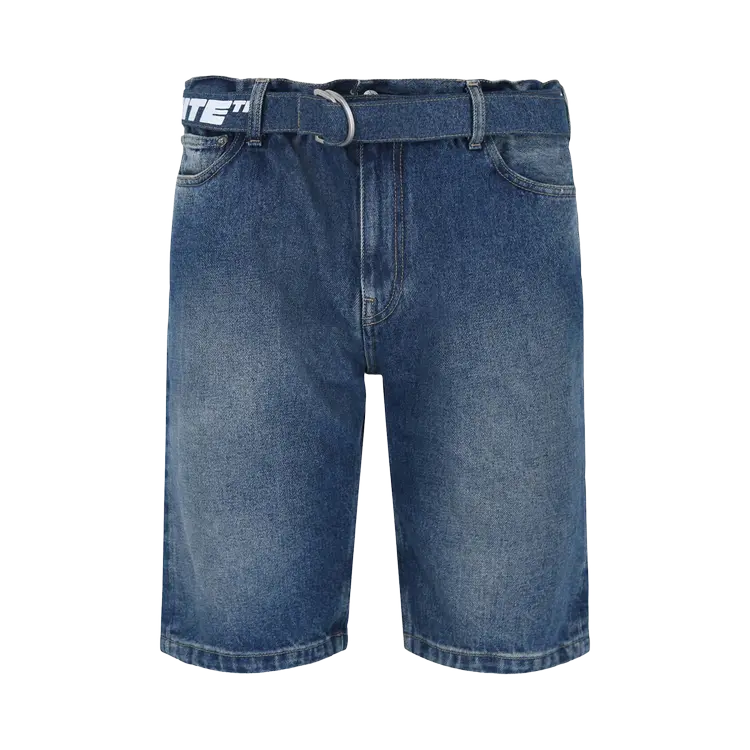 

Шорты Off-White Belted Denim 'Indigo', синий