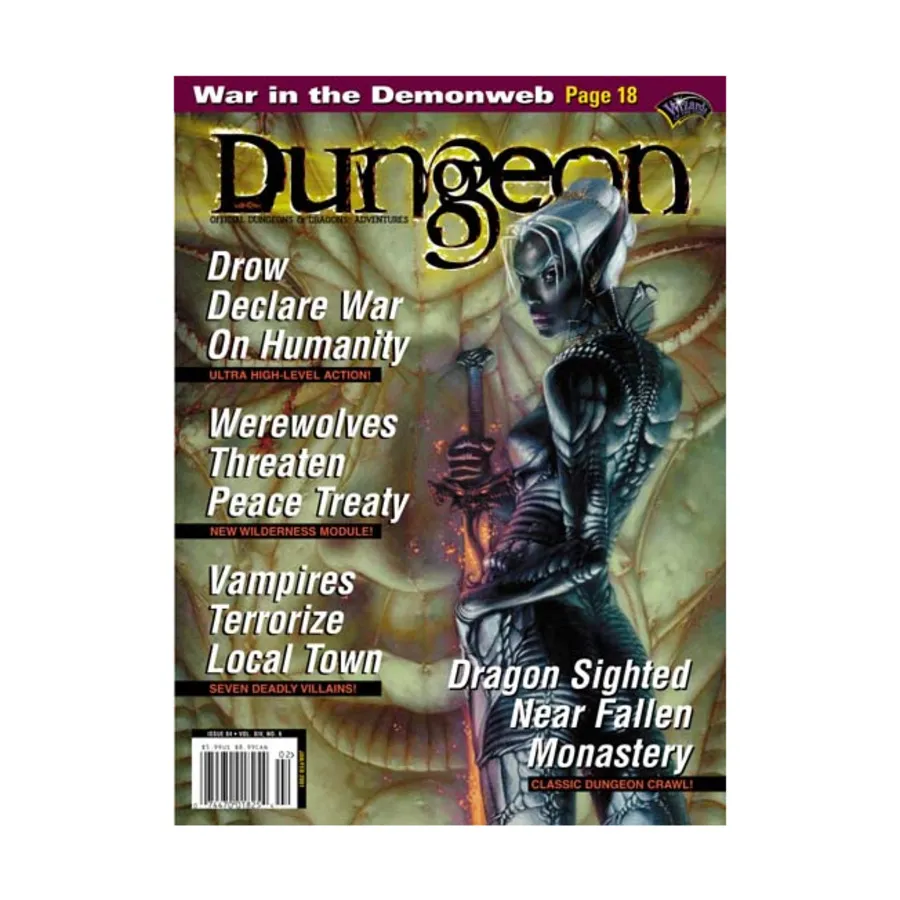 

Журнал #84 "Drow Declare War - Ultra High Level Adventure", Dungeon Magazine #051 - #100