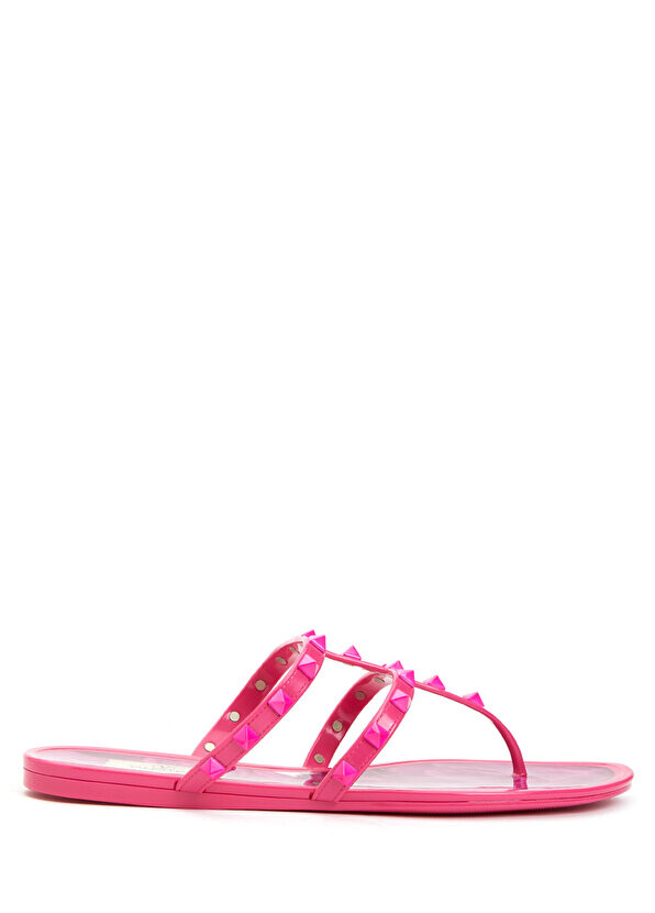 

Розовые женские пляжные тапочки rockstud Valentino Garavani