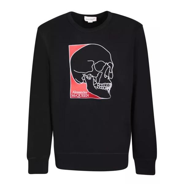 

Футболка cotton crew neck sweatshirt Alexander Mcqueen, черный