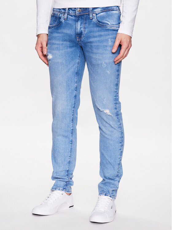 

Джинсы узкого кроя Pepe Jeans, синий