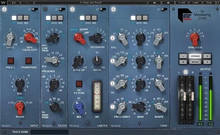 

Цепочка мастеринга Waves Abbey Road TG
