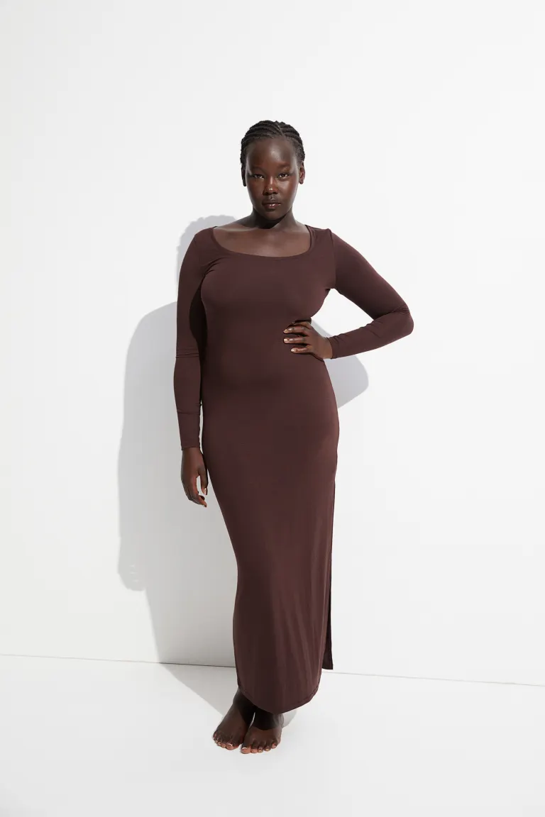 

Платье из смесовой вискозы H&M, коричневый