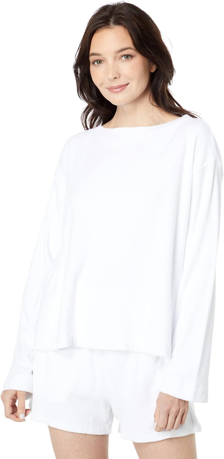 

Толстовка Terry Cloth Long Sleeve High Crew Top Mod-o-doc, цвет Sugar