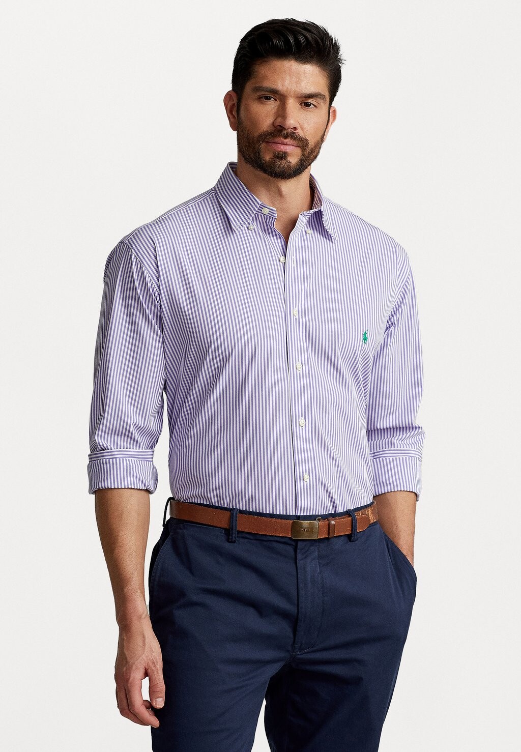 

Рубашка LONG SLEEVE SPORT Polo Ralph Lauren Big & Tall, лавандовый/белый