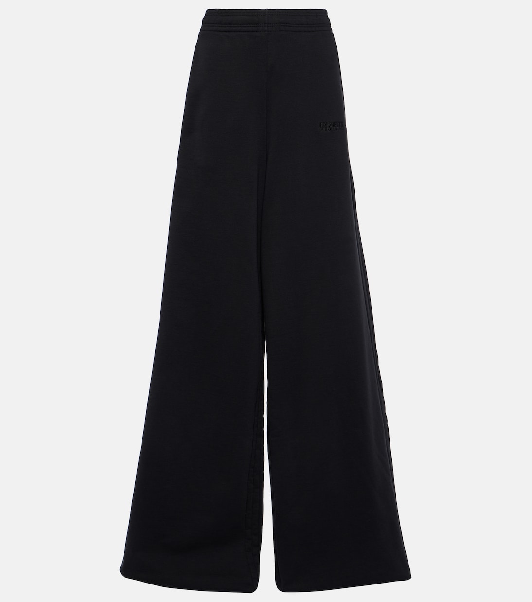 Широкие брюки из смесового хлопка с высокой посадкой Vetements, черный зауженные брюки из смесового хлопка с высокой посадкой etro бежевый