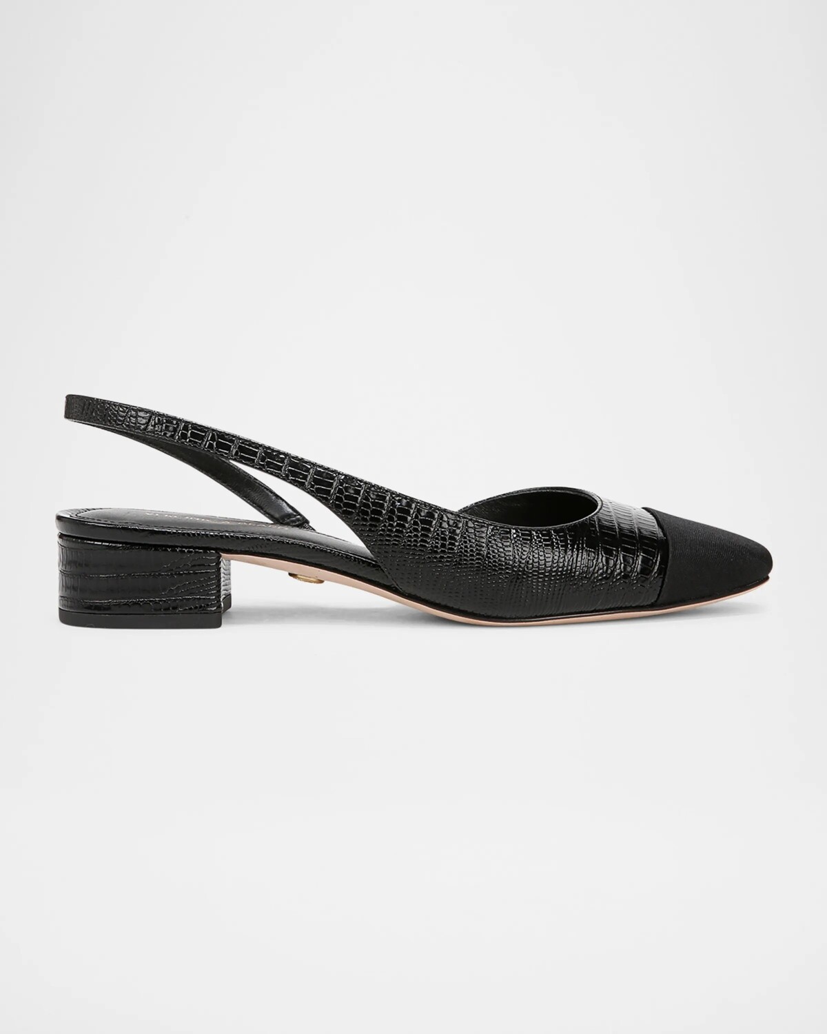 

Туфли Cecile с тиснением под ящерицу и пяткой на пятке Veronica Beard, цвет Black Lizard Print Leather