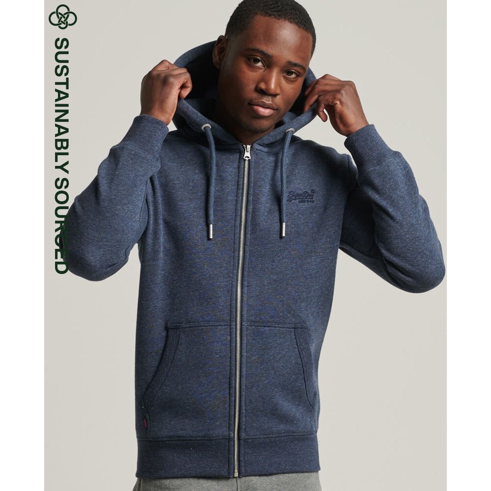 

Толстовка Superdry Vintage Logo Emb Full Zip, синий