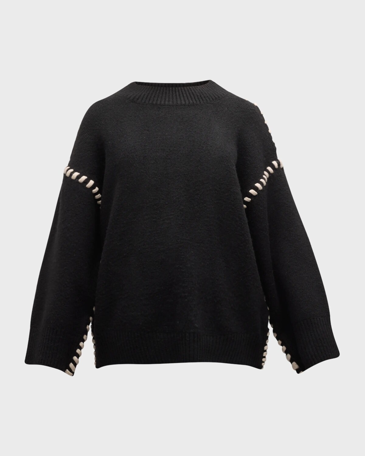 

Вязаный свитер Leith Whipstitch Simonmiller, цвет Black With Cream