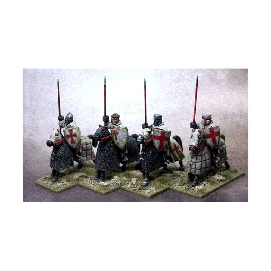 

Рыцари военного ордена с копьями в вертикальном положении, Gripping Beast Miniatures - Later Crusades (28mm)