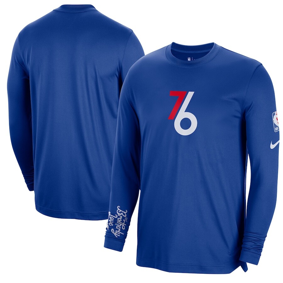 

Футболка с длинным рукавом Nike Philadelphia 76Ers, синий