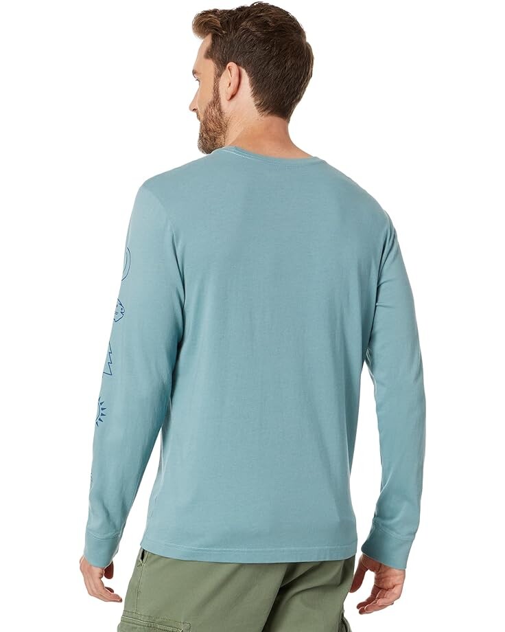 

Футболка Life is Good Outdoor Icons Long Sleeve Crusher Tee, цвет Smoky Blue
