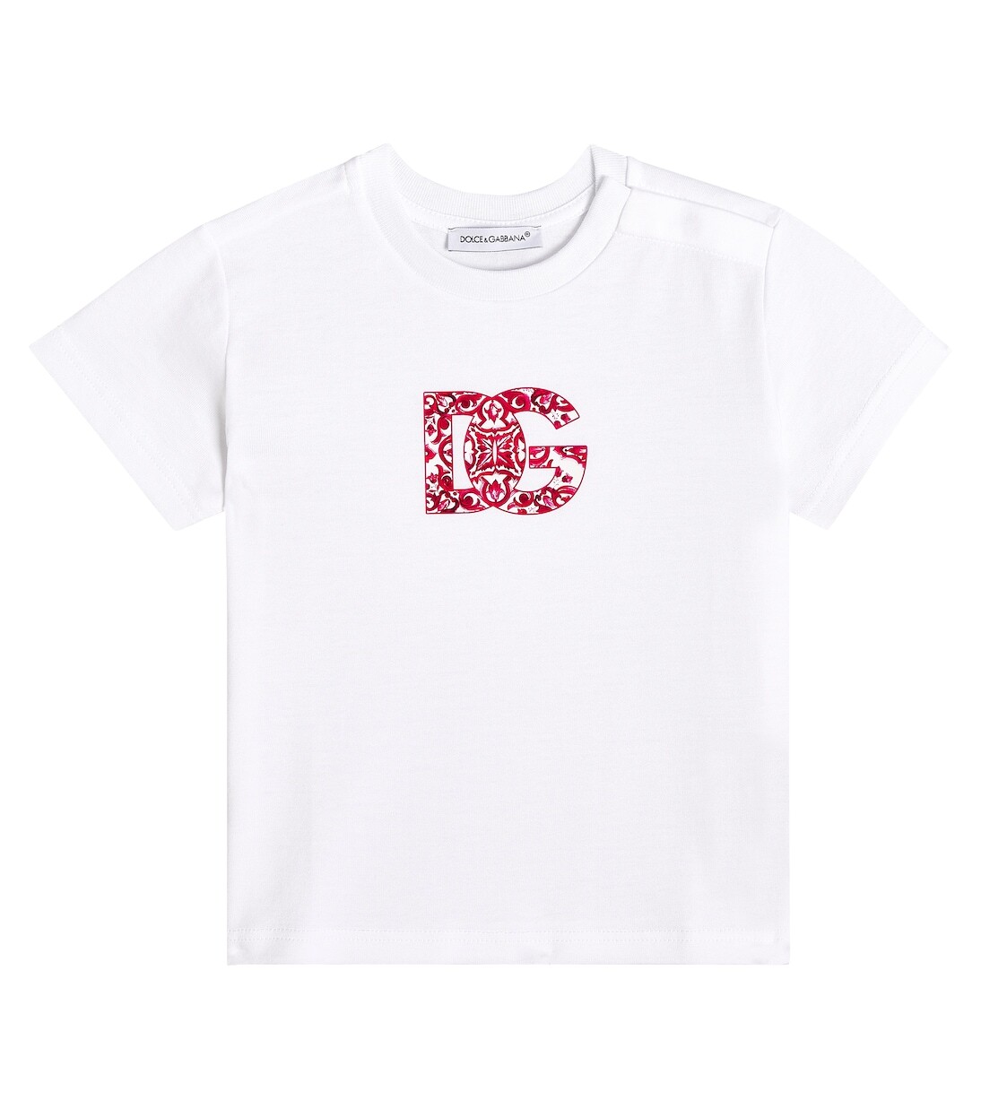 

Футболка из хлопкового джерси с логотипом baby Dolce&Gabbana Kids, белый