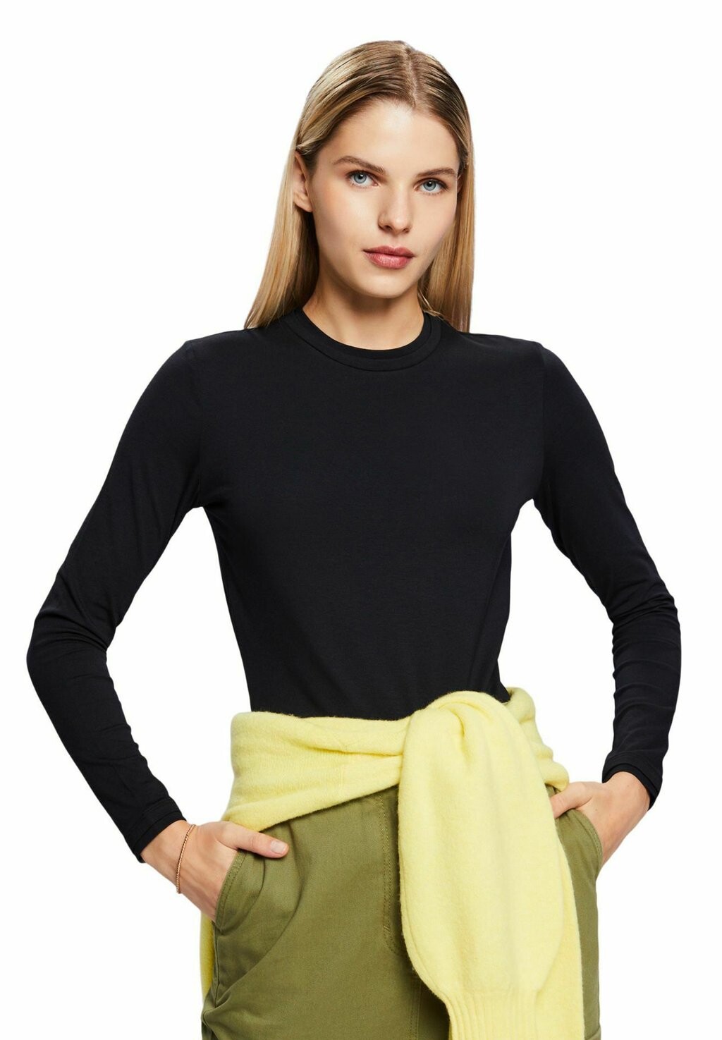 

Рубашка с длинным рукавом Esprit, цвет black