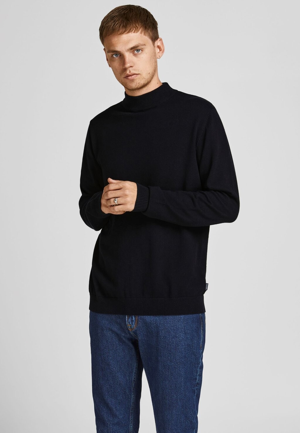 

Свитер EBASIC MOCK NECK Jack & Jones, черный