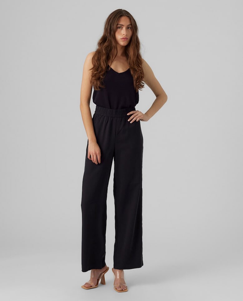 

Свободные женские брюки на резинке на талии Vero Moda, черный