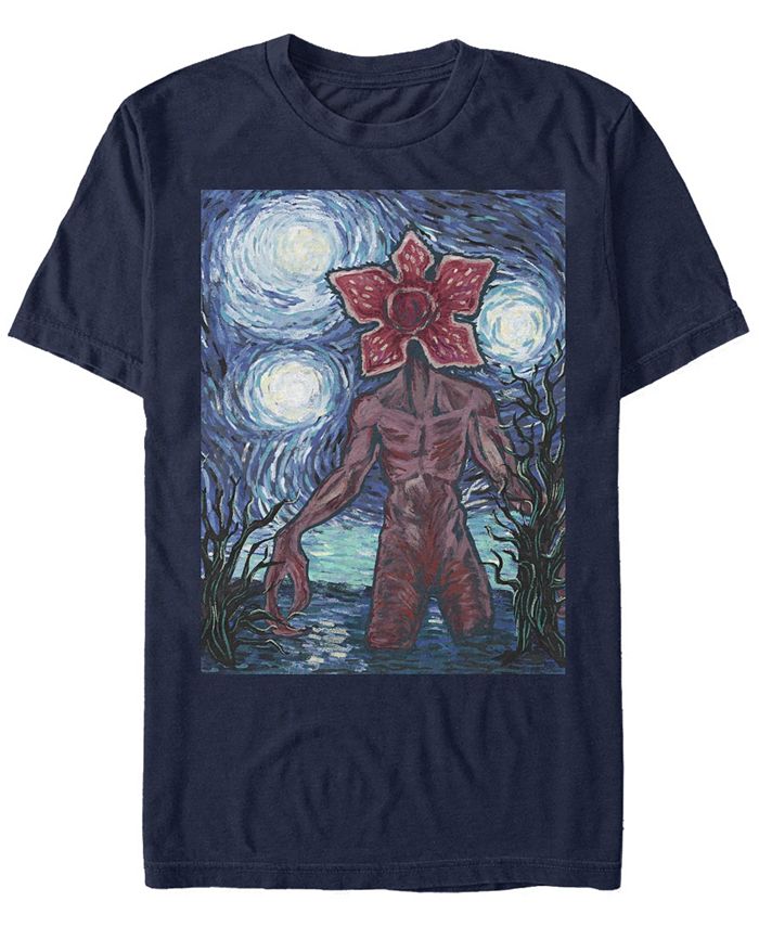 Мужская футболка с короткими рукавами и плакатом «Очень странные дела» в стиле «Демогоргон Звездная ночь» Fifth Sun, синий стать майком николсом