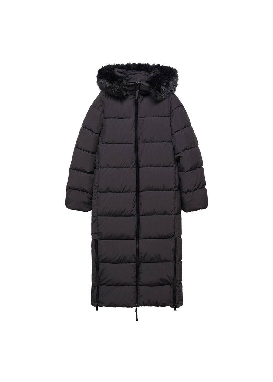 

Зимнее пальто MANGO Winter Coat Deluxy, черный