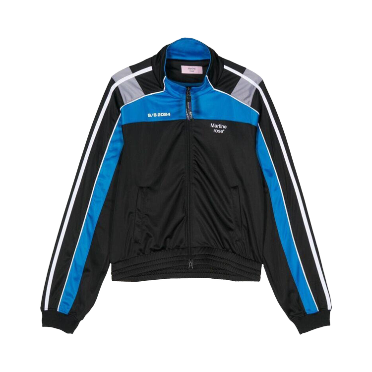 Куртка Martine Rose Shrunken Track 'Black/Blue/Grey', черный