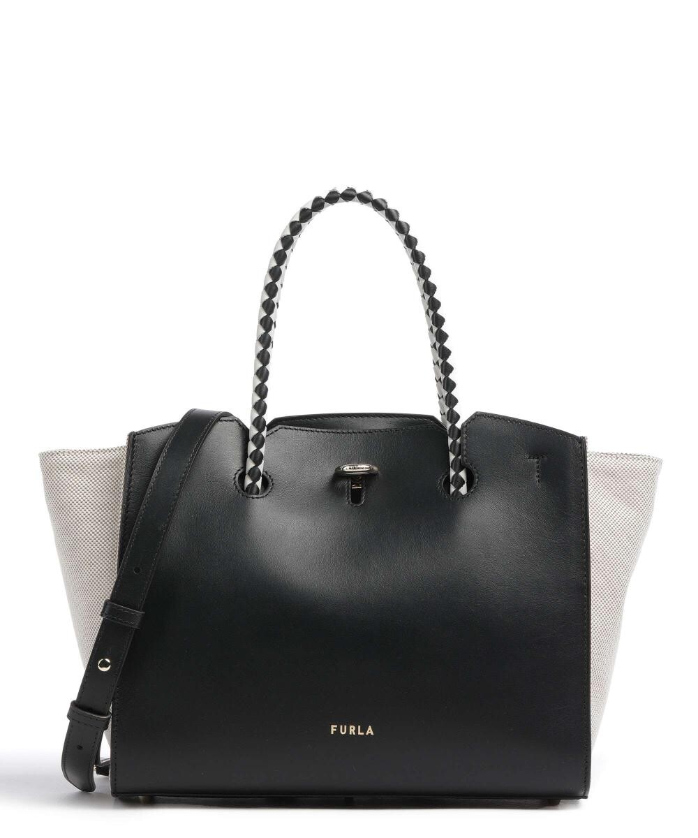 

Сумочка Genesi M из мелкозернистой кожи Furla, черный