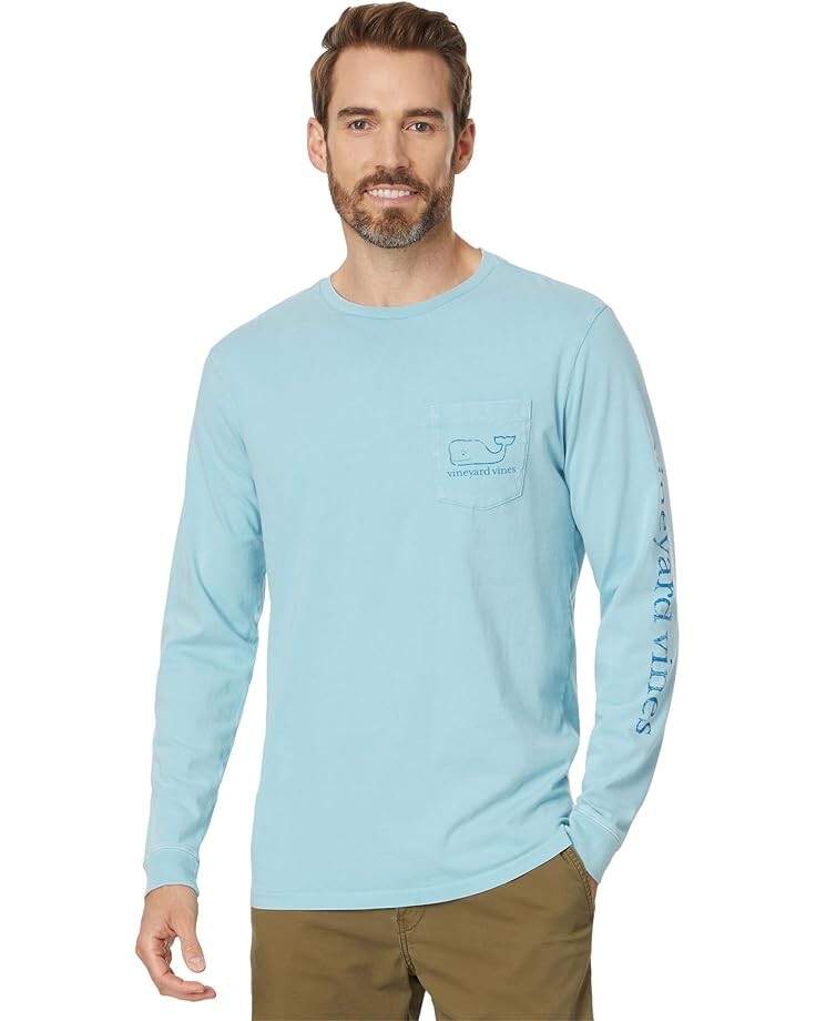 

Футболка Vineyard Vines Heritage Wash VV Tee, цвет Cape Blue