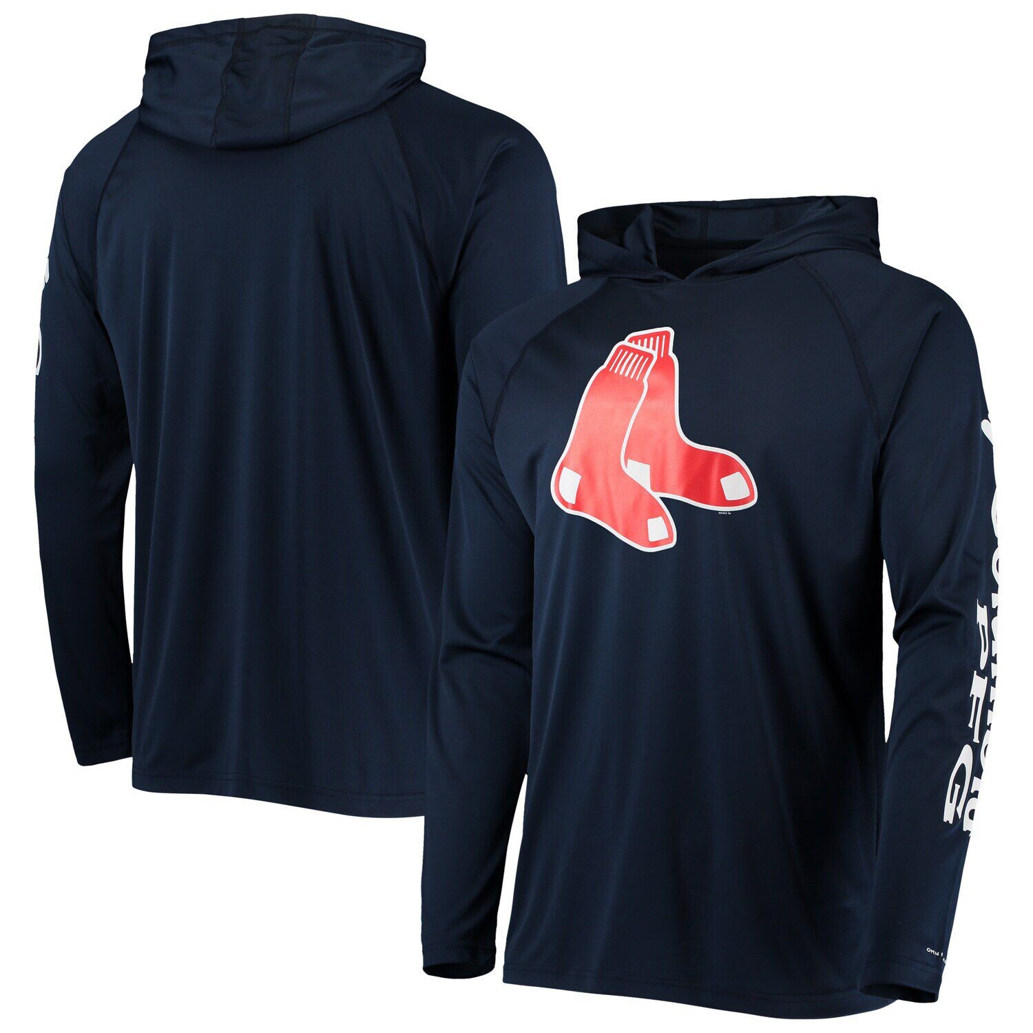 

Мужской пуловер с капюшоном реглан Columbia Navy Boston Red Sox Terminal Tackle Omni-Shade