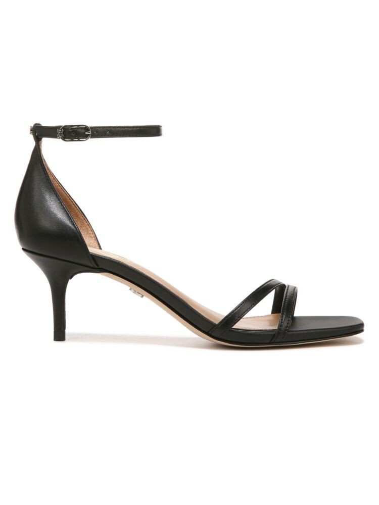 

Кожаные сандалии с пионами Sam Edelman, черный