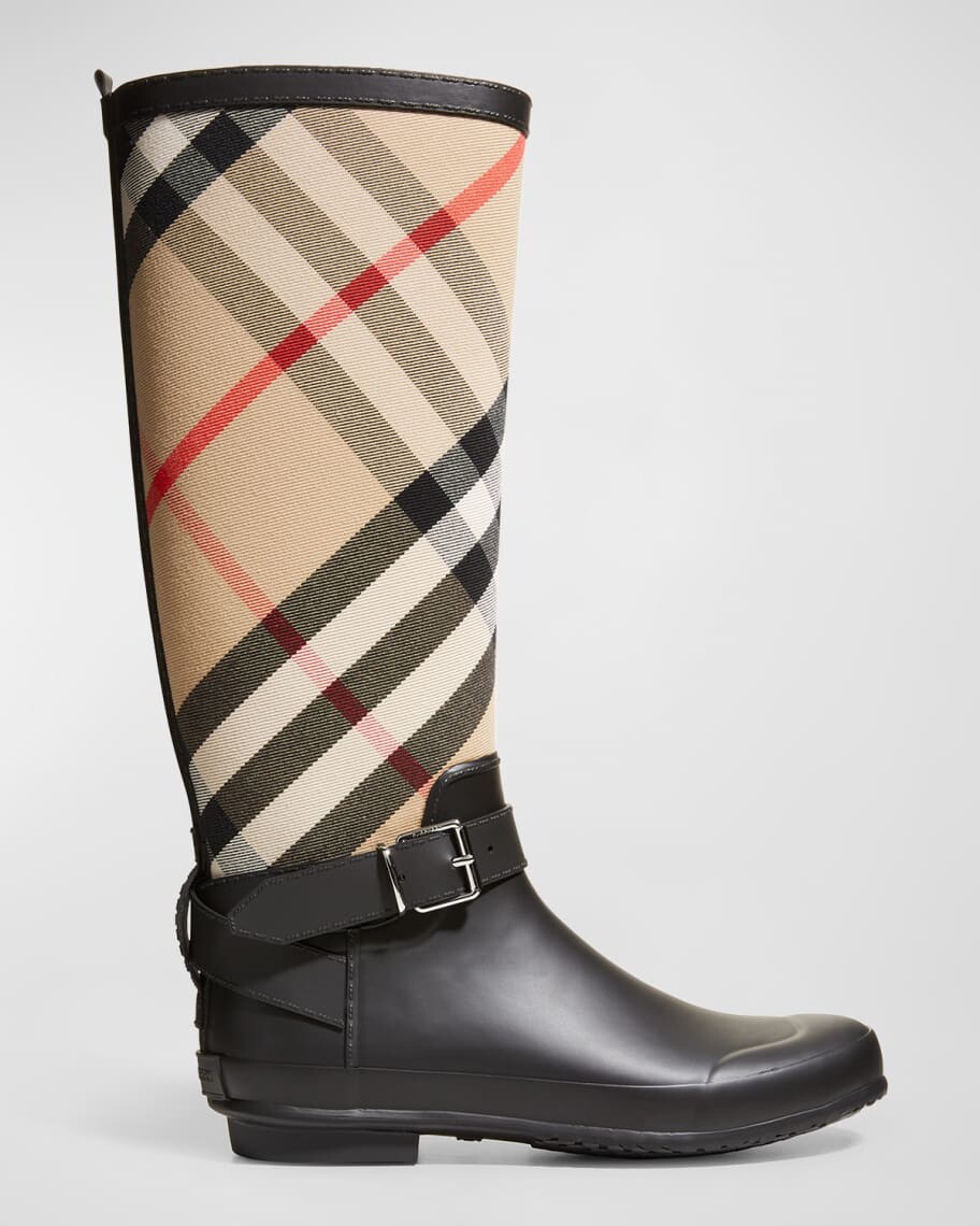 

Мотоциклетные резиновые сапоги Simeon в винтажную клетку Burberry