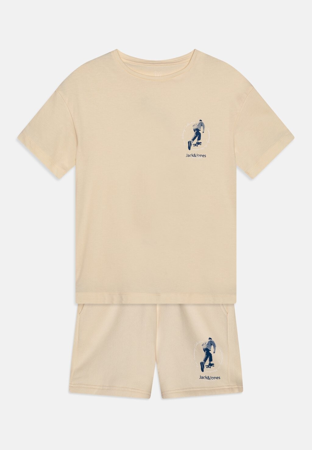

Футболка с принтом JJSKTD LOOSE GRAPHIC TEE SET Jack & Jones Junior, цвет buttercream