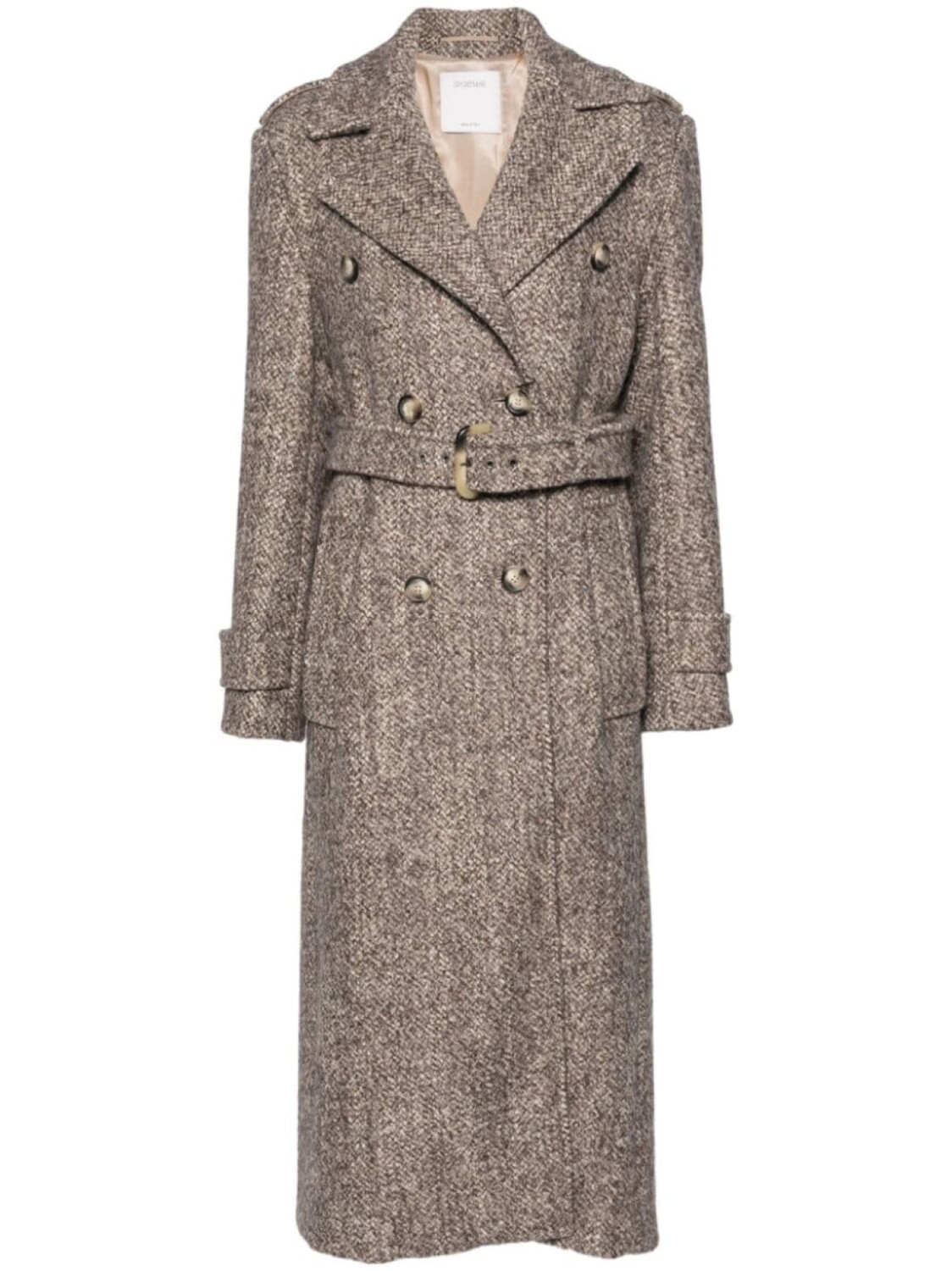 

Пальто Sportmax с поясом, серый