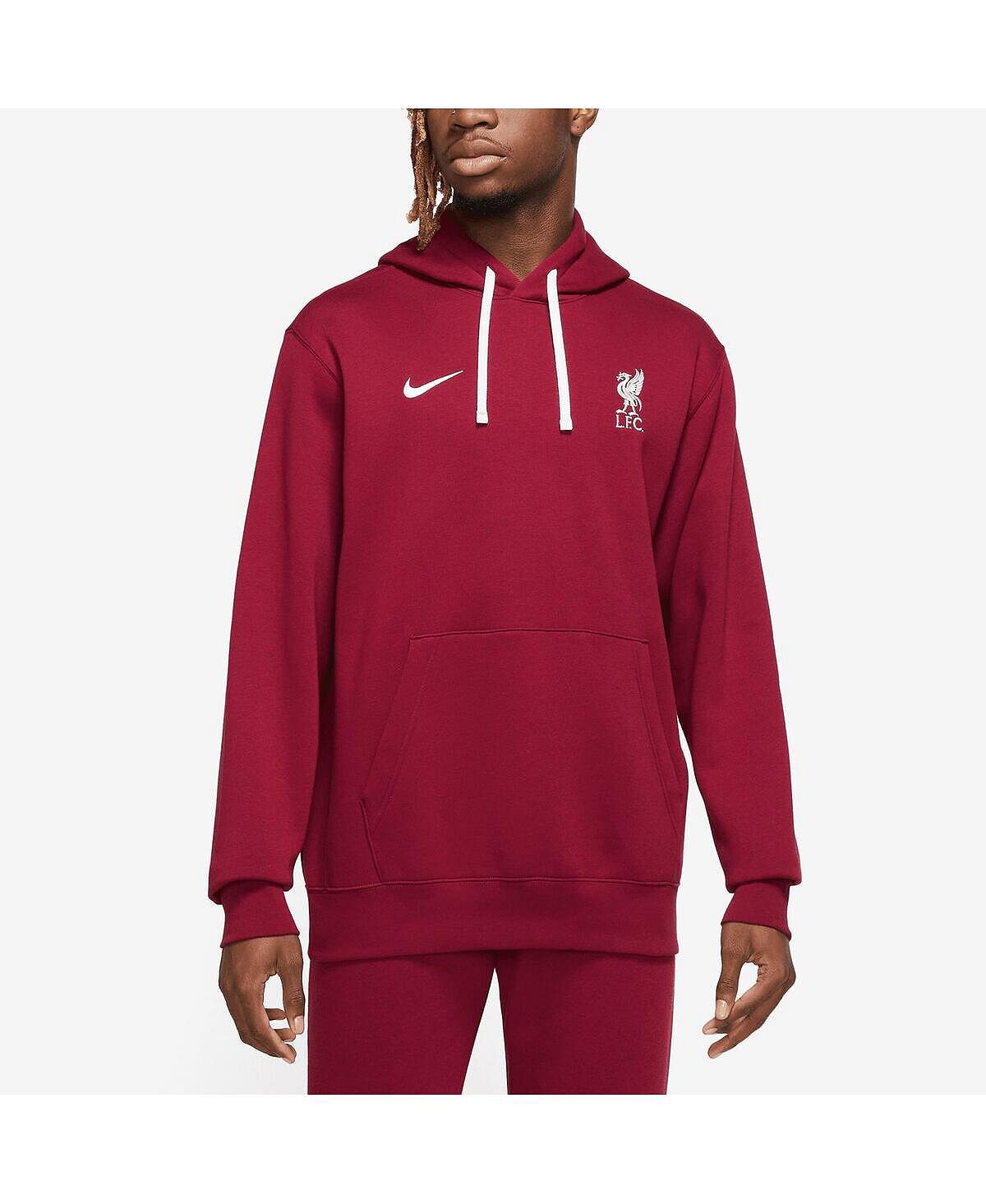 

Мужской красный флисовый пуловер с капюшоном Liverpool Club Nike