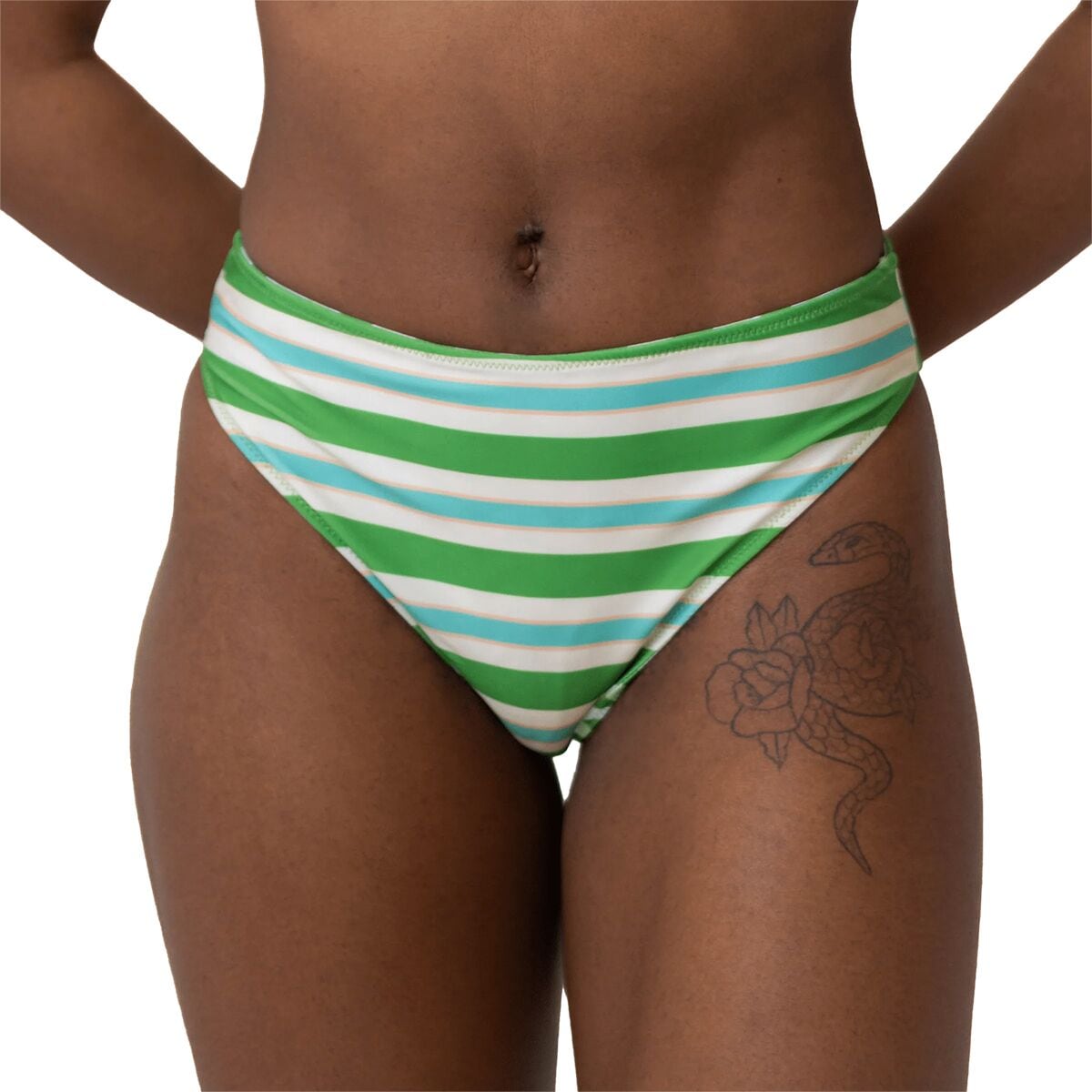 Двусторонние плавки бикини с высокими штанинами Nani Swimwear, цвет verde