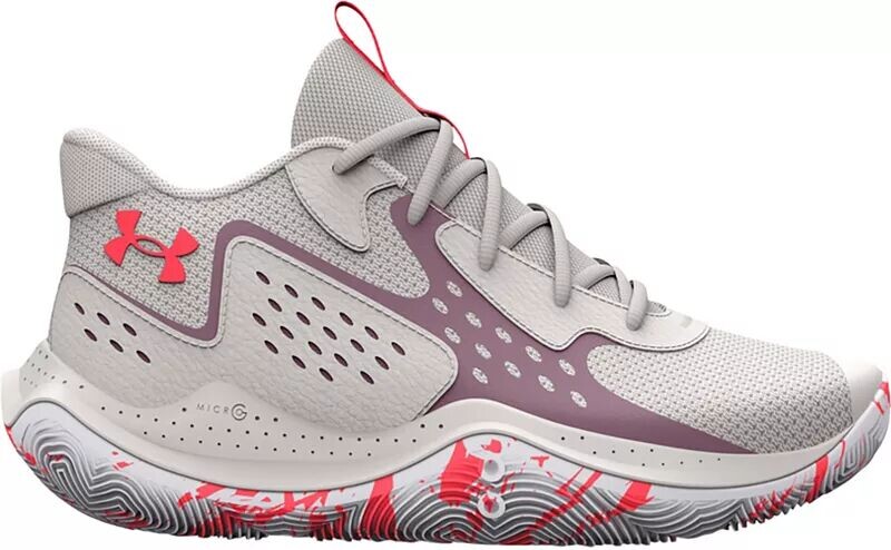 

Детские баскетбольные кроссовки Under Armour Jet '23 для начальной школы, фиолетовый/красный