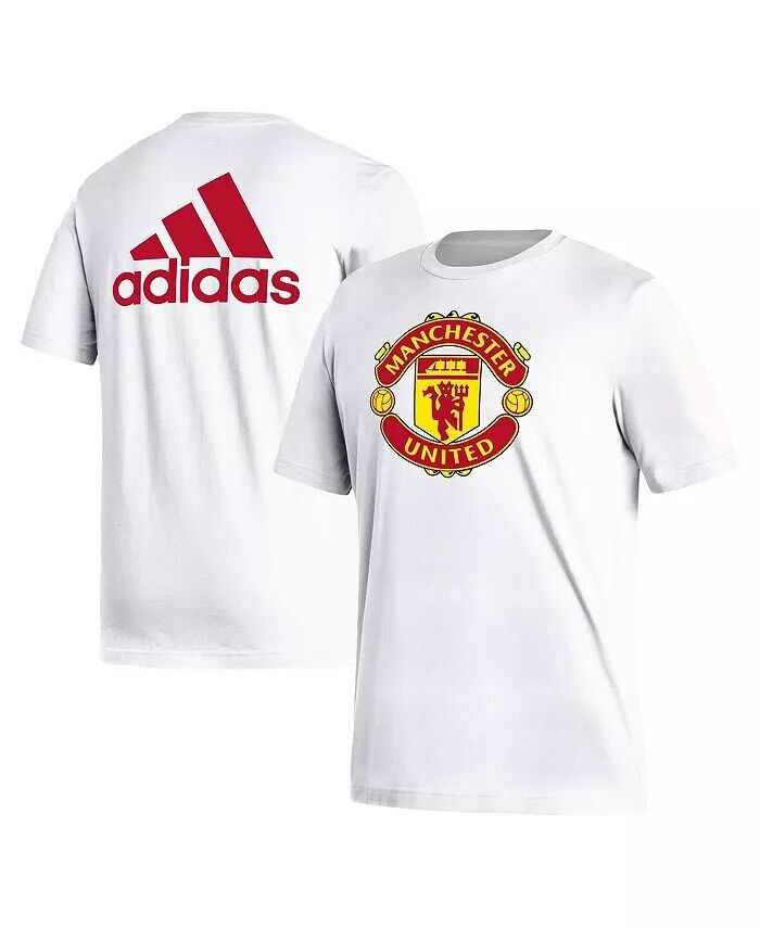 

Мужская белая футболка Manchester United с гербом Adidas, белый