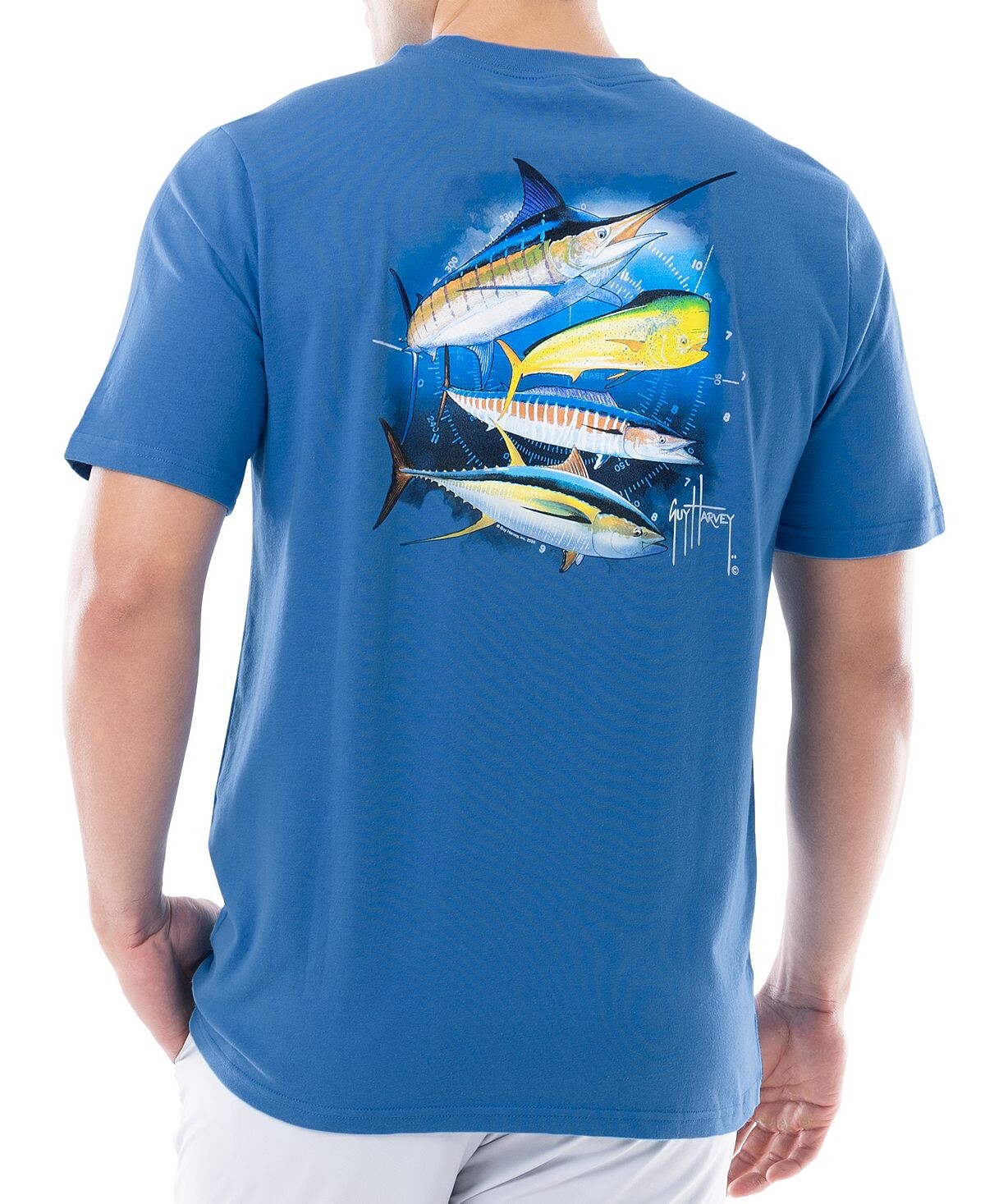 

Мужская футболка с короткими рукавами и рисунком Guy Harvey