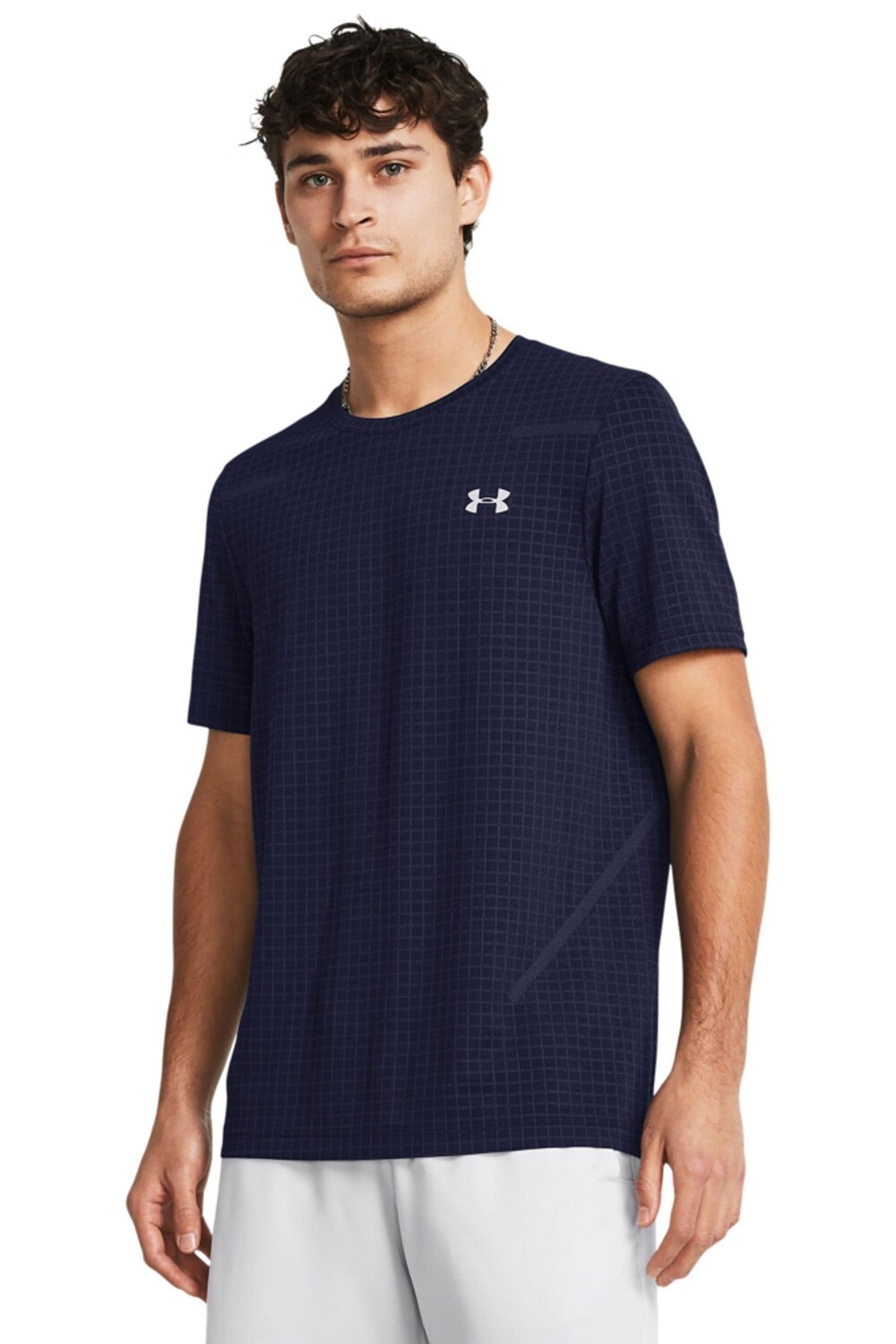 

Футболка Vanish с короткими рукавами и бесшовным узором в сетку Under Armour, синий