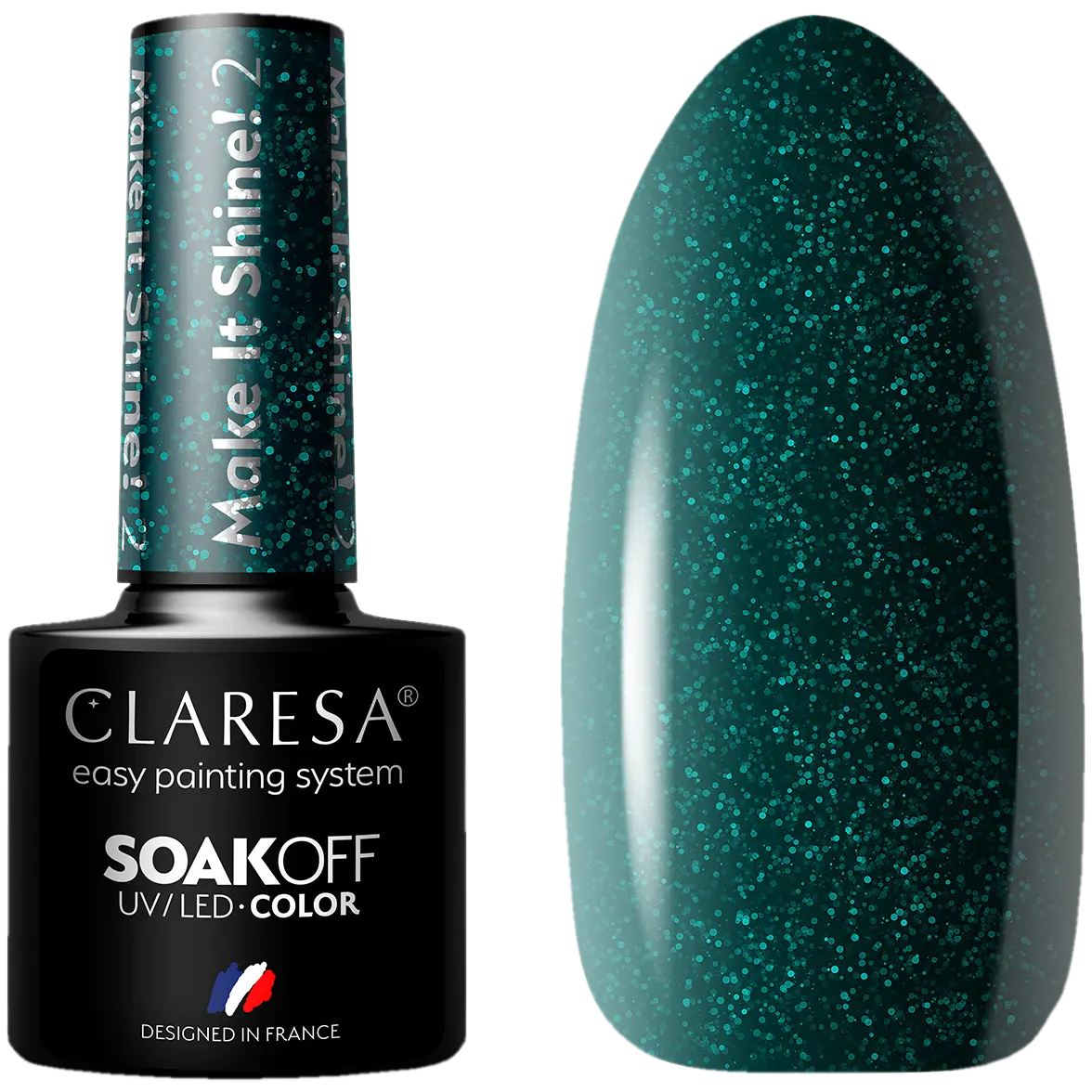 

Гибридный лак для ногтей 2 Claresa Make It Shine!, 5 гр