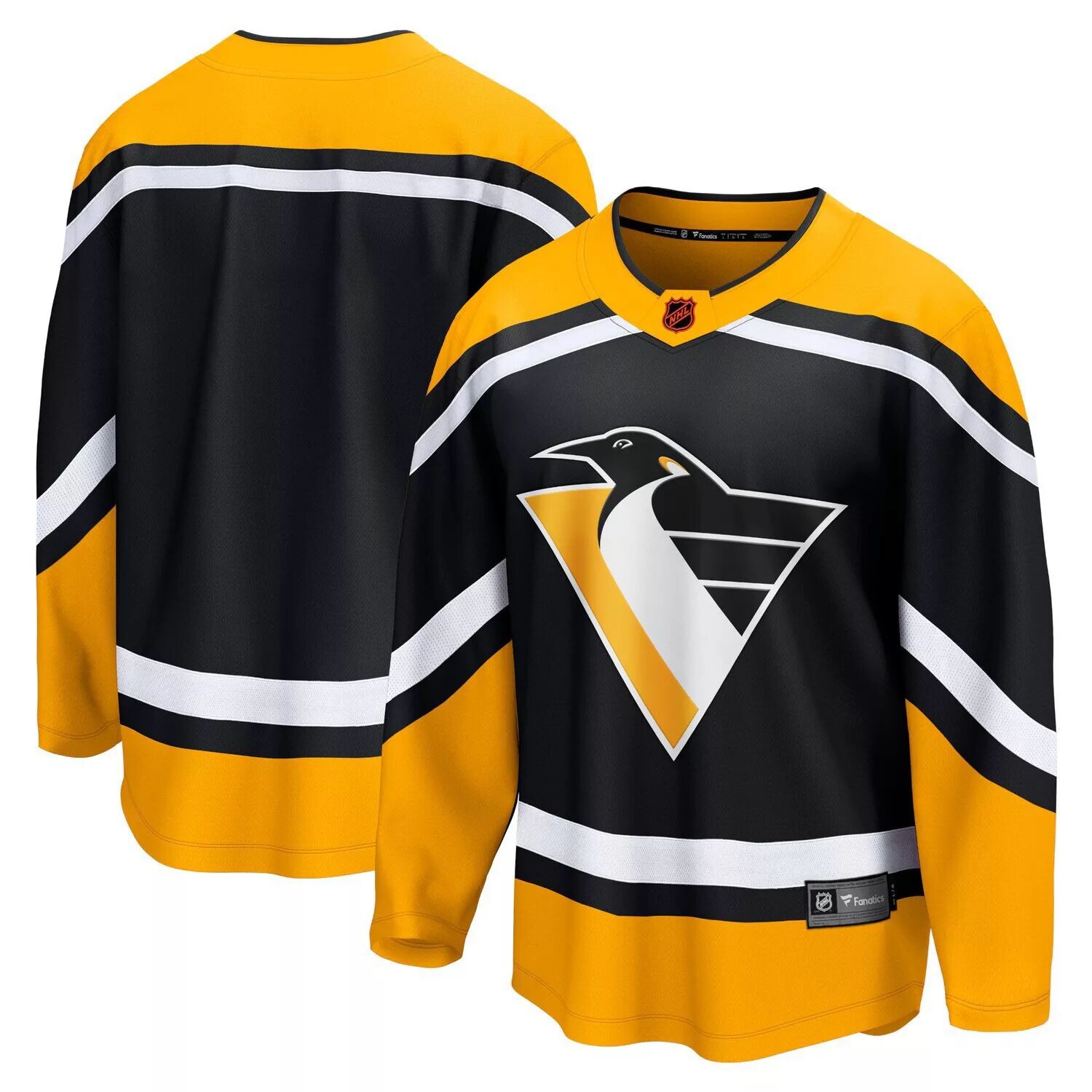 

Мужская черная футболка с логотипом Fanatics Pittsburgh Penguins Special Edition 2.0, пустая отделка