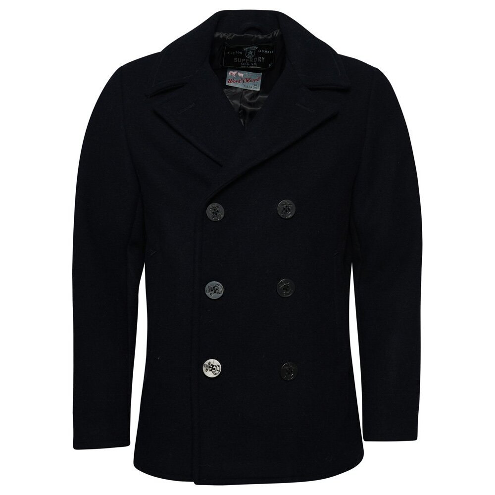Пальто Superdry Merchant Wool Pea, черный merchant archive пальто