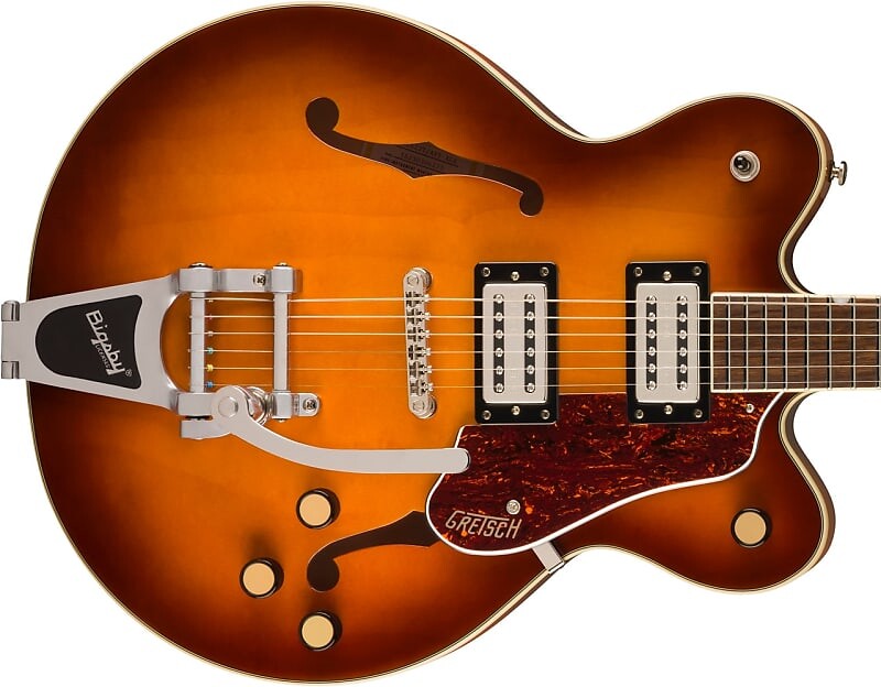 

Электрогитара Gretsch G5655T-QM Electromatic Center Block Jr. Singlecut w/ Bigsby Electric Guitar - Sweet Tea