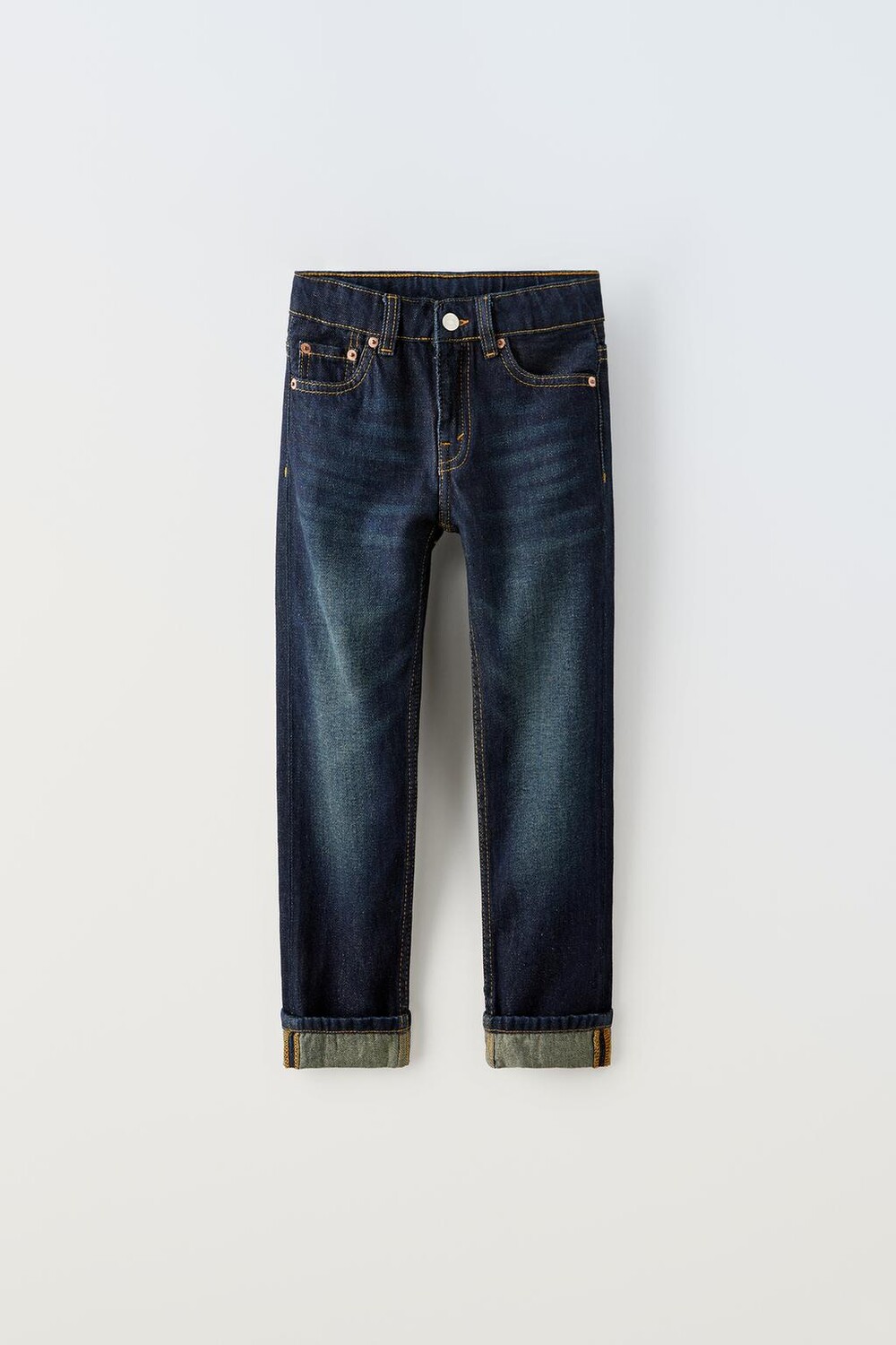 

Джинсовые брюки оригинального кроя ZARA, синий