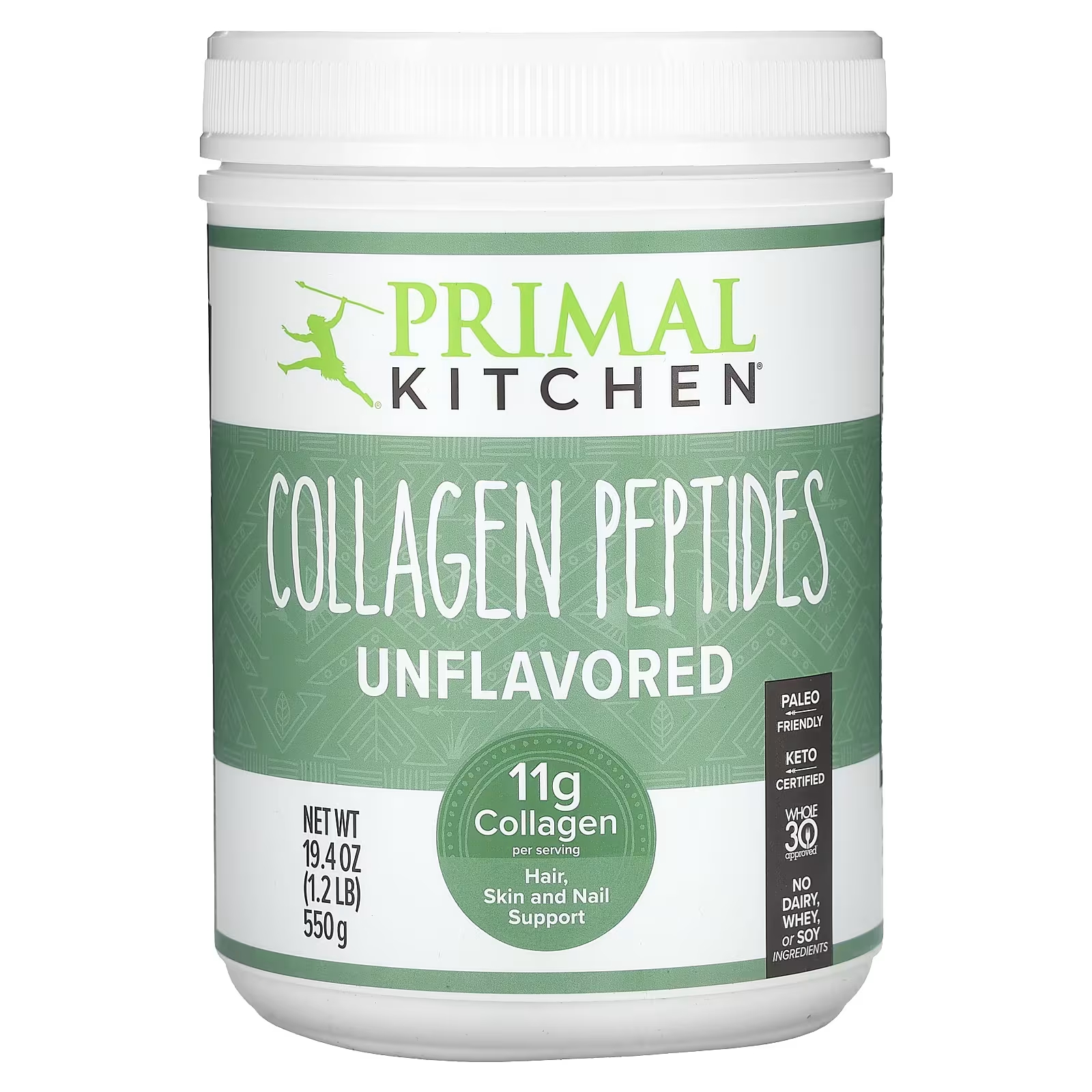 Primal Kitchen Коллагеновые пептиды без ароматизаторов, 19,4 унции (550 г) primal kitchen collagen creamer фундук 293 г 10 34 унции