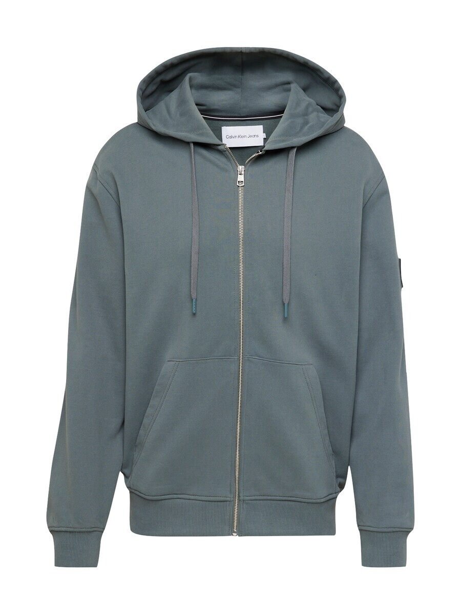 

Худи Calvin Klein Jeans Regular Zip-Up Hoodie, базальтовый серый