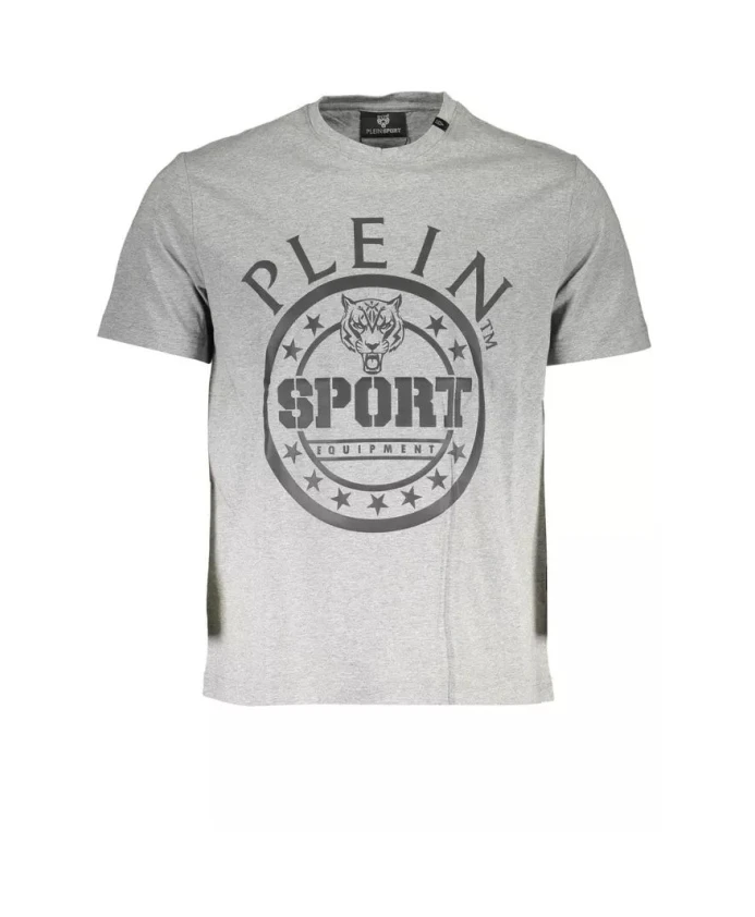 

Спортивная хлопковая футболка Plein Sport, серый