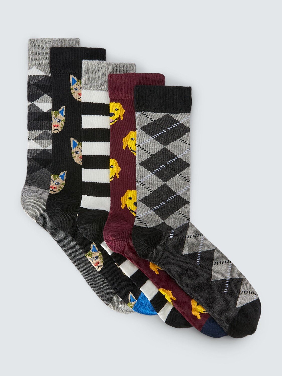 

Носки с рисунком кошки и собаки Happy Socks, мульти
