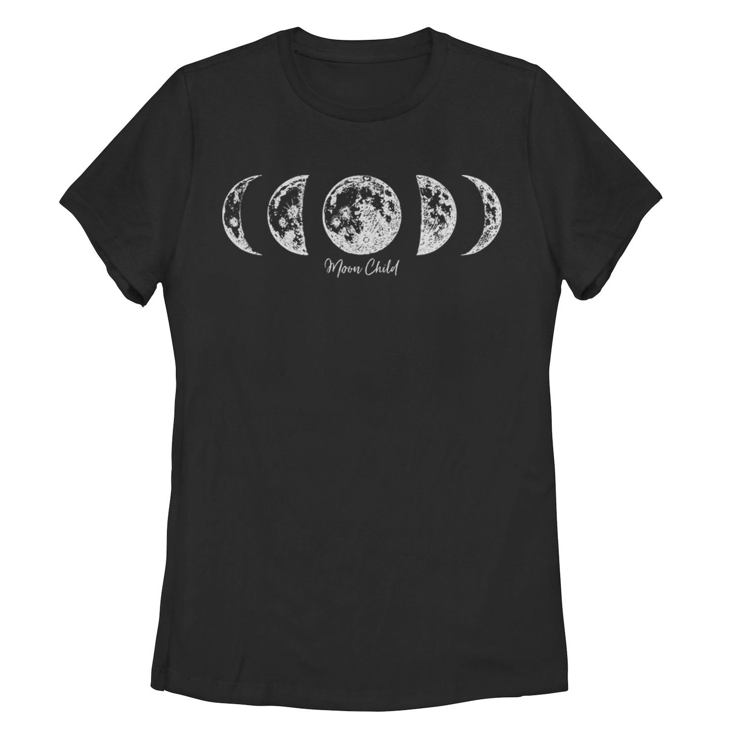 Детская футболка с рисунком Moon Child Galactic, черный